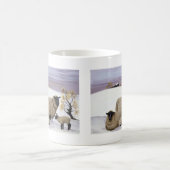 Schafe im Winter Kaffeetasse (Mittel)