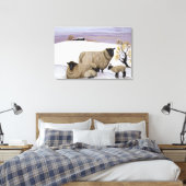 Schafe im Winter Leinwanddruck (Insitu (Schlafzimmer))