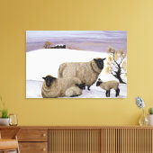 Schafe im Winter Leinwanddruck (Insitu (Wohnzimmer))