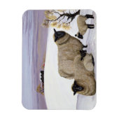 Schafe im Winter Magnet (Vertikal)