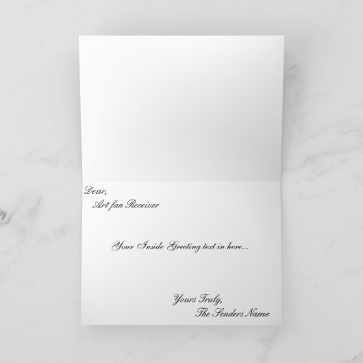 Schafe in Arcadia (z.B. in Arcadia Ego), Karte (Innenseite)