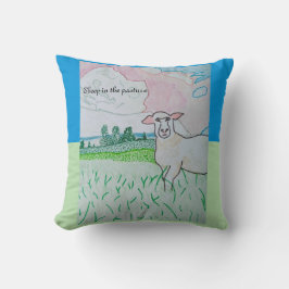 Schafe in der Weide Kissen