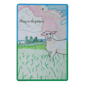 Schafe in der Weide Mini Klemmbrett (Rückseite)