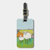 Schafe in der Wiese Gepäckanhänger (Vorderseite vertikal)