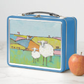 Schafe in der Wiese Metall Brotdose (Beispiel)