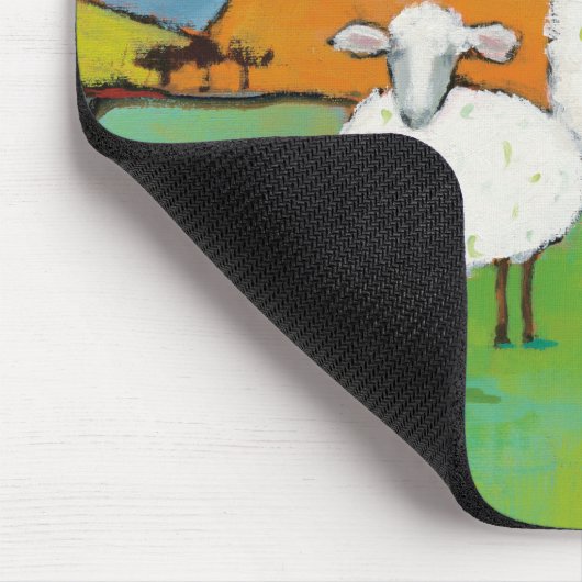 Schafe in der Wiese Mousepad (Ecke)