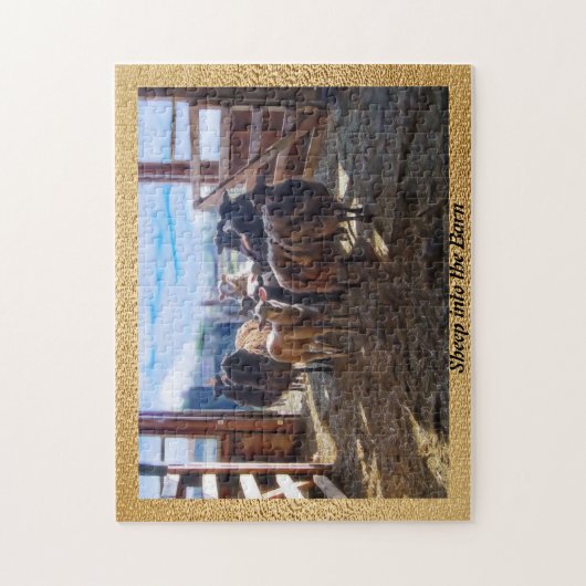 Schafe in die Scheune Puzzle (Vertikal)