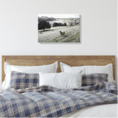 Schafe in einem frostigen Tal Leinwanddruck (Insitu (Schlafzimmer))