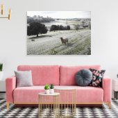 Schafe in einem frostigen Tal Leinwanddruck (Insitu (Wohnzimmer))