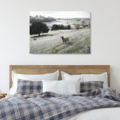 Schafe in einem frostigen Tal Leinwanddruck (Insitu (Schlafzimmer))