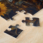 Schafe in einem Sonnenblumenfeld Puzzle (Seite)