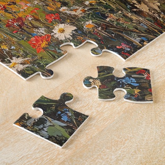 Schafe in einer rustikalen Wildblume Puzzle (Seite)