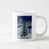 Schafe in einer Winter-Landschaft Jumbo-Tasse (Rechts)