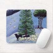 Schafe in einer Winter-Landschaft Mousepad (Mit Mouse)