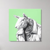 Schafe in Jeans Jacket (Moegi) Leinwanddruck (Vorderseite)