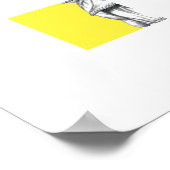 Schafe in Jeans Jacket (Retro Yellow) Poster (Ecke)