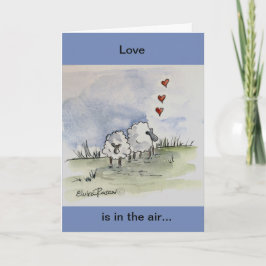 Schafe in Liebe Feiertagskarte