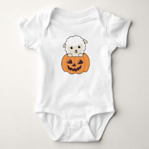 Schafe in Pumpkin Niedliche Schafe Happy Halloween Baby Strampler