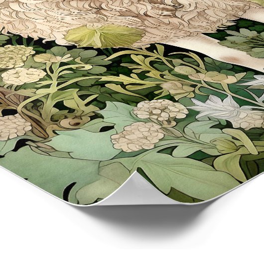 Schafe in Wiesenmalerei Poster (Ecke)