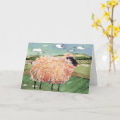 Schafe Karte (Gelbe Blume)