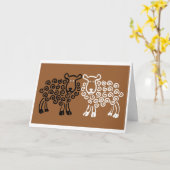 Schafe Karte (Gelbe Blume)