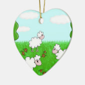 Schafe Keramik Ornament (Links)