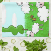 Schafe Küchentuch (Gefaltet)