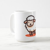 Schafe, Lamm, Cartoon Kaffeetasse (Vorderseite Links)
