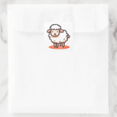 Schafe, Lamm, Cartoon Quadratischer Aufkleber (Tasche)