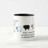Schafe, Lamm-Hörtounge-Zweite Gedicht Cartoon Tasse (Zentrum)
