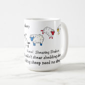 Schafe/Lamm Hörzungenbrecher-Gedicht Kaffeetasse (VorderseiteRechts)
