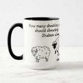 Schafe/Lamm Hörzungenbrecher-Gedicht Tasse (Links)