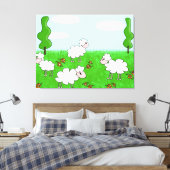 Schafe Leinwanddruck (Insitu (Schlafzimmer))