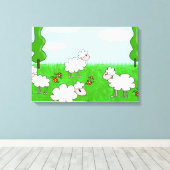 Schafe Leinwanddruck (Insitu (Holzboden))