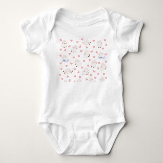 Schafe Liebe Baby Strampler (Vorderseite)
