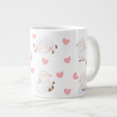 Schafe Liebe Jumbo-Tasse (Vorderseite Rechts)