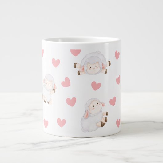 Schafe Liebe Jumbo-Tasse (Vorderseite)