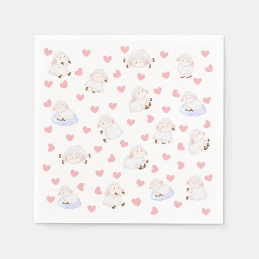 Schafe Liebe Serviette (Vorderseite)