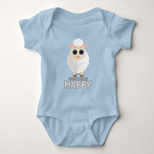 Schafe machen mich glücklich baby strampler
