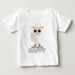 Schafe machen mich glücklich baby t-shirt
