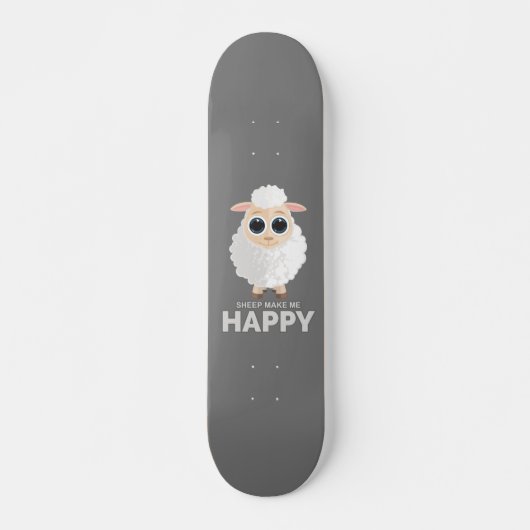 Schafe machen mich glücklich skateboard (Vorne)