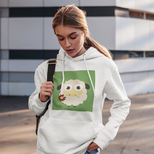 Schafe mit Blume Hoodie
