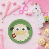 Schafe mit Blume Pappteller (Party)