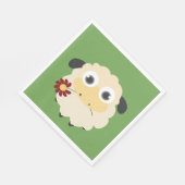 Schafe mit Blume Serviette (Ecke)