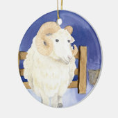 Schafe mit dem Curly Horn (Friendly Beasts Series) Keramik Ornament (Links)