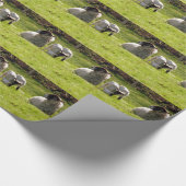 Schafe mit Frühlingslämmern Geschenkpapier (Ecke)