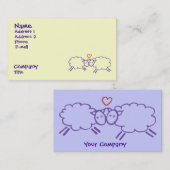 Schafe mit Herz Visitenkarte (Vorne/Hinten)