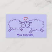 Schafe mit Herz Visitenkarte (Rückseite)