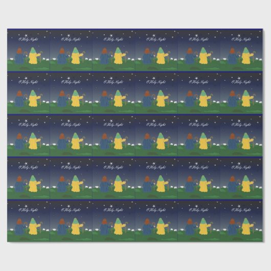 Schafe mit ihren Schafen Geschenkpapier (Flach)