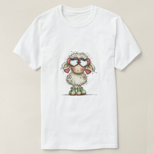Schafe mit konzeptionellem künstlerischem Design T-Shirt (Design vorne)